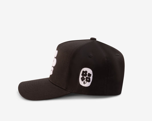 WG Monogram Structured Snapback - Black Pearl